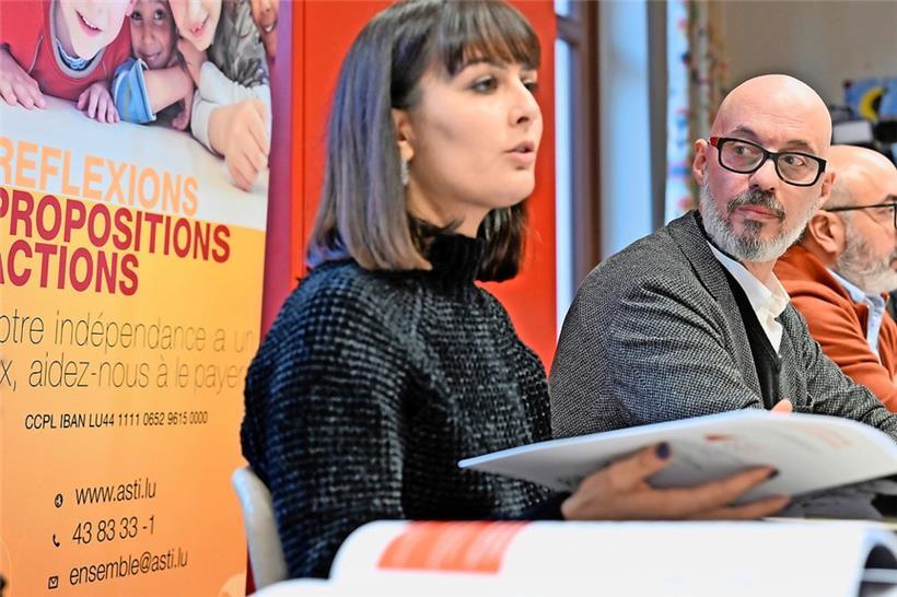 Jessica Lopes, Evandro Cimetta und Sergio Ferreira von der ASTI verteidigten die Rechte der sogenannten „sans-papiers“
