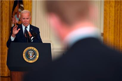 Joe Biden bei seiner Ansprache nach dem Attentat mit 13 getöteten US-Soldaten 

