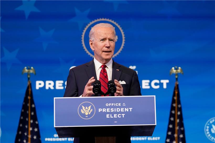 Joe Biden, designierter Präsident der USA, spricht während einer Veranstaltung im The Queen Theater
