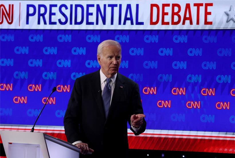 Joe Biden nach der Debatte im CNN-Studio in Atlanta
