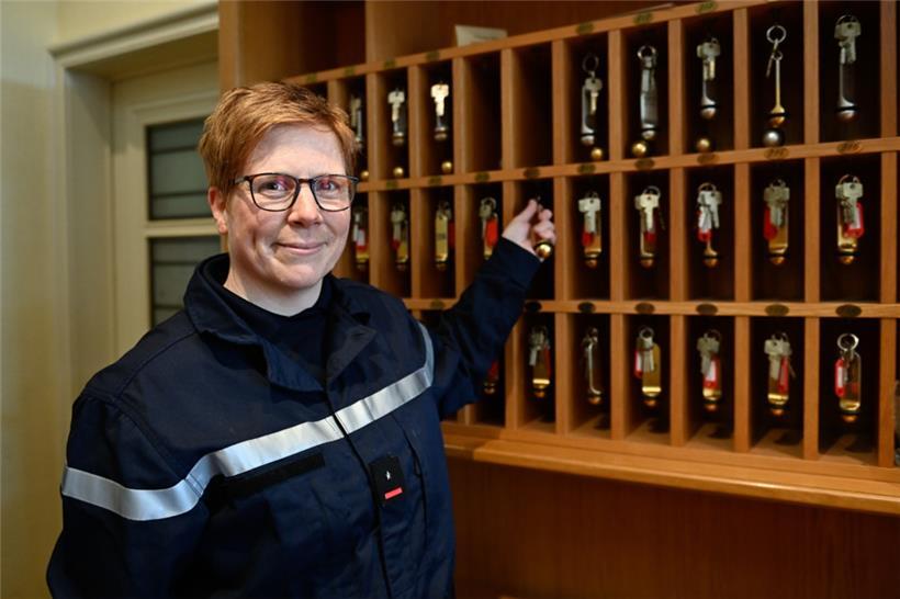 Joelle Lang ist seit anderthalb Jahren als Freiwillige bei der Feuerwehr und fin...