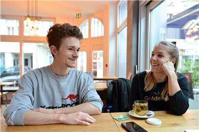Johannes Heuschkel und Mara Kroth beim Tageblatt-Interview im Dezember letzten Jahres

