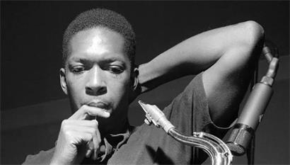 John Coltrane auf dem Plattencover von „Blue Train“ (1957)