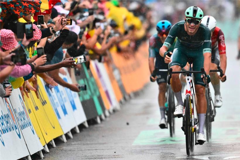 Jonathan Milan hat am Mittwoch einen wichtigen Schritt Richtung Grünes Trikot gemacht
