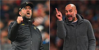 Jürgen Klopp (l.) und Pep Guardiola denken schon an das Gipfeltreffen in der Liga
