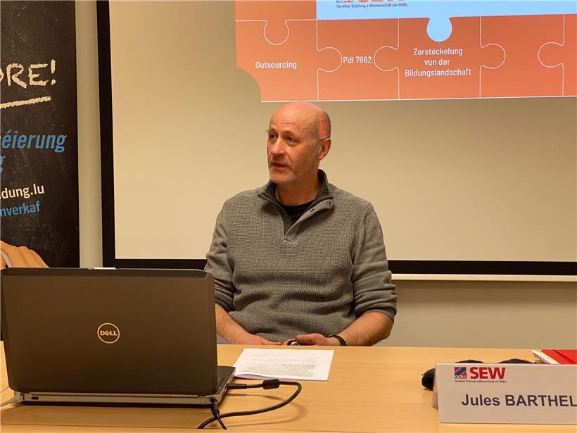 Jules Barthel strebt eine engere Zusammenarbeit mit anderen Gewerkschaften, Schüler- und Elternvertretern an
