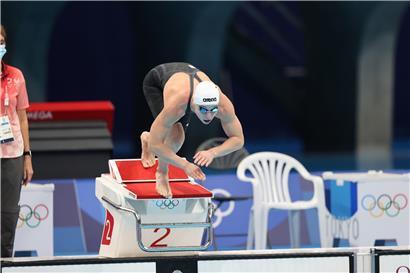 Julie Meynen schlug über die 50 m Freistil in 25,36 Sekunden an 
