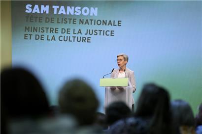 Justiz- und Kulturministerin Sam Tanson hielt am Samstag eine einstündige Rede
