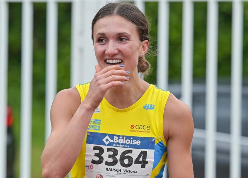 Kann es selbst kaum fassen: Victoria Rausch hat den Landesrekord über 100 m Hürden zum zweiten Mal in diesem Monat verbessert
