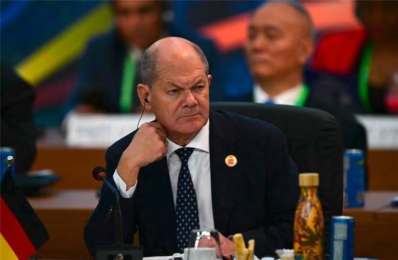 Kanzler Olaf Scholz vermutlich auf einem seiner letzten großen Gipfeltreffen in Brasilien
