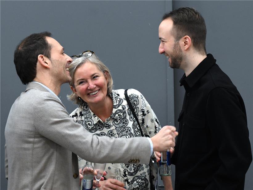 Paulette Lenert, Ben Streff und Dan Biancalana beim LSAP Osten Kongress an der Mosel, politische Veranstaltung ohne Streit