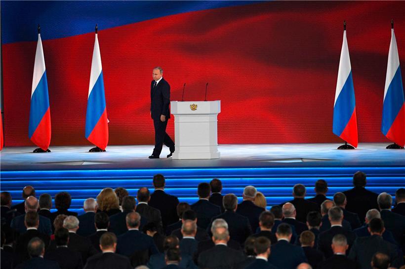 Kein Wort über die Ukraine, keines über Nawalny: Auch bei seiner Rede lässt Putin die Öffentlichkeit über seine Absichten im Ungewissen 
