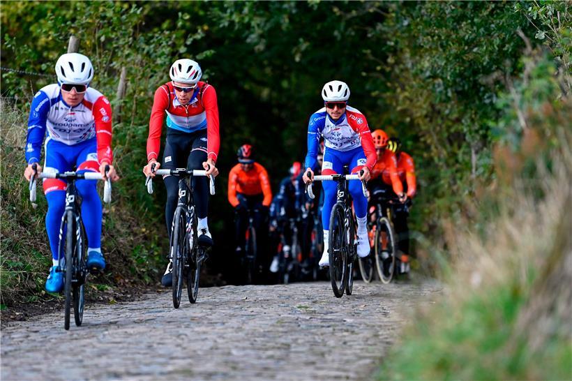 Kevin Geniets (Groupama-FDJ) bei der Streckenbesichtigung zwei Tage vor dem Rennen
