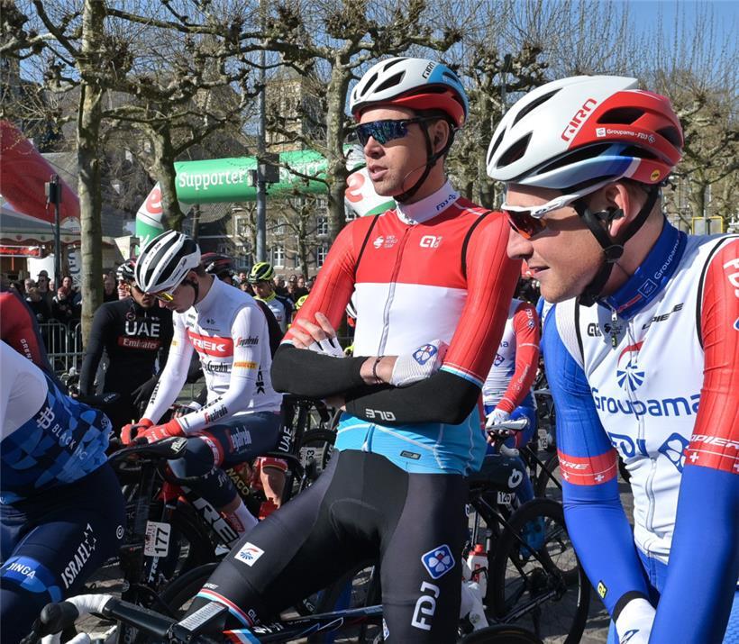 Kevin Geniets, hier noch im Landesmeistertrikot, könnte gemeinsam mit Stefan Küng (rechts) eine gute Rolle spielen 
