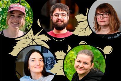 Kim, Louis, Sandra, Jenny und Jil dürfen sich nun dem Etikett widmen
