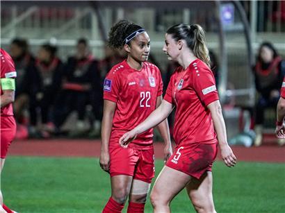 Kimberley dos Santos erzielt das erste und einzige Tor für Luxemburg in der Liga B Fußballspiel