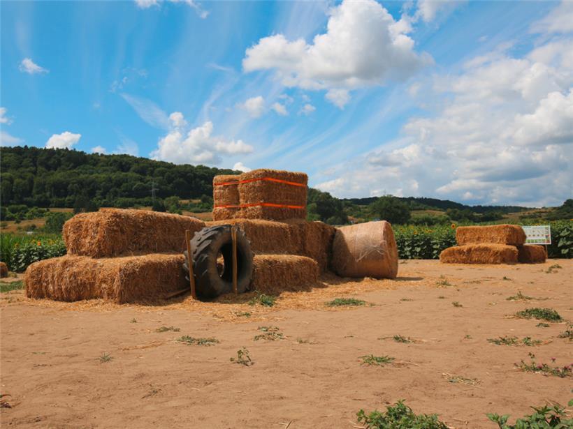 Kleine Pause gefällig: Auf den Heuballen kann man sich nach dem Abenteuer gut ausruhen
