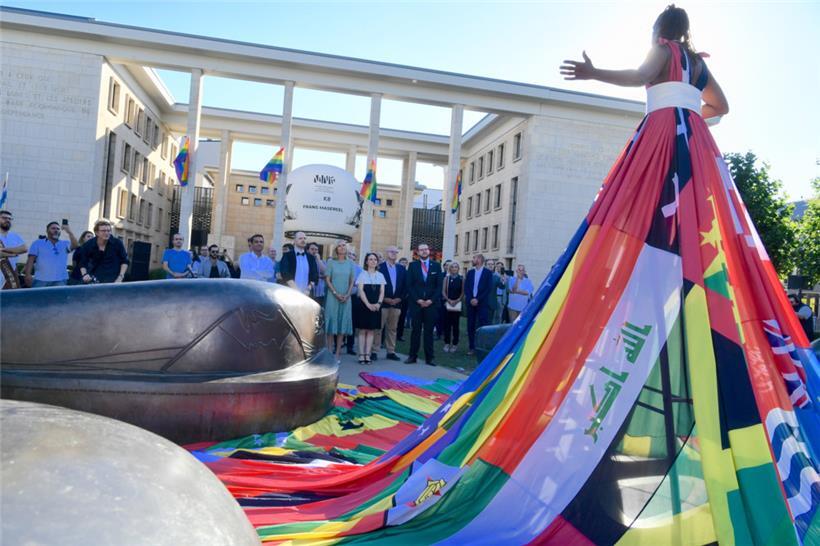 Kommemorationsfeier bei der Pride 2022: Vor dem Escher Resistenzmuseum wird der Opfer der LGBT+-Community unter dem Nazi-Regime gedacht
