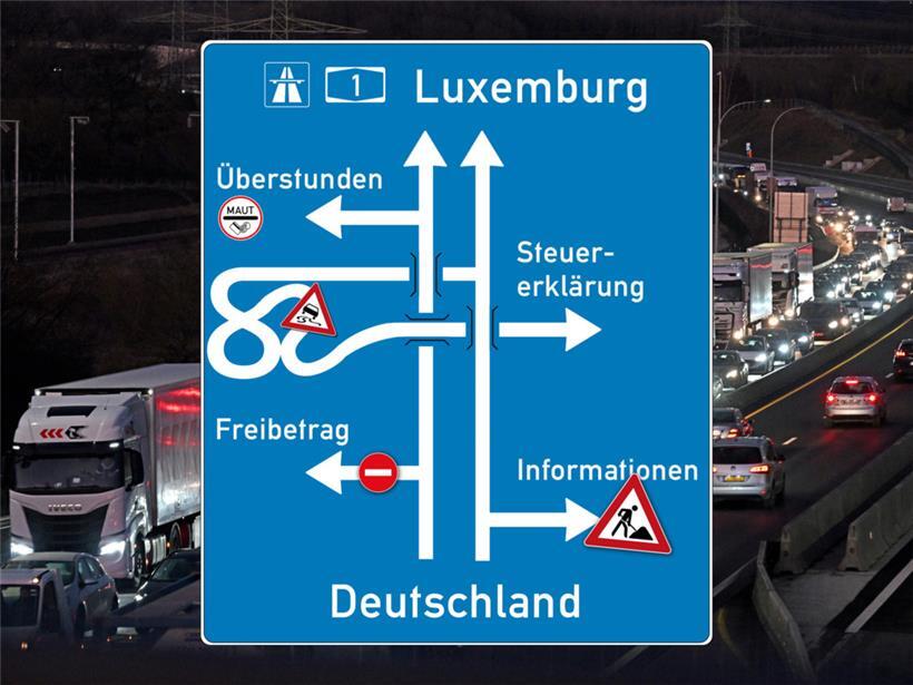 Komplizierte deutsche Überstundensteuer: Diese Grafik titelte das Tageblatt im April 2024
