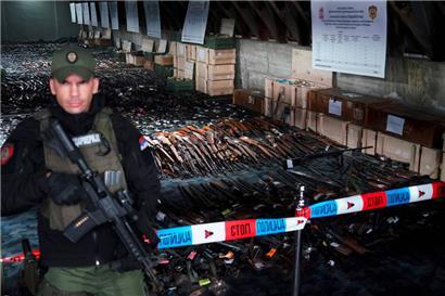 Konfiszierte Waffen in Belgrad: „Sind nun sicherer“, sagt Vucic
