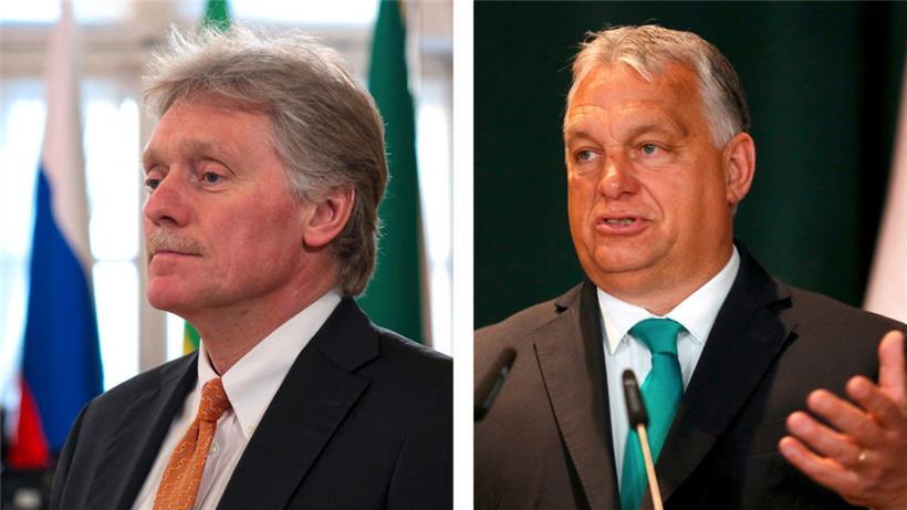Kreml-Sprecher Dmitri Peskow und der ungarische Ministerpräsident Viktor Orban sind sich einig

