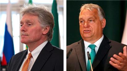Kreml-Sprecher Dmitri Peskow und der ungarische Ministerpräsident Viktor Orban sind sich einig
