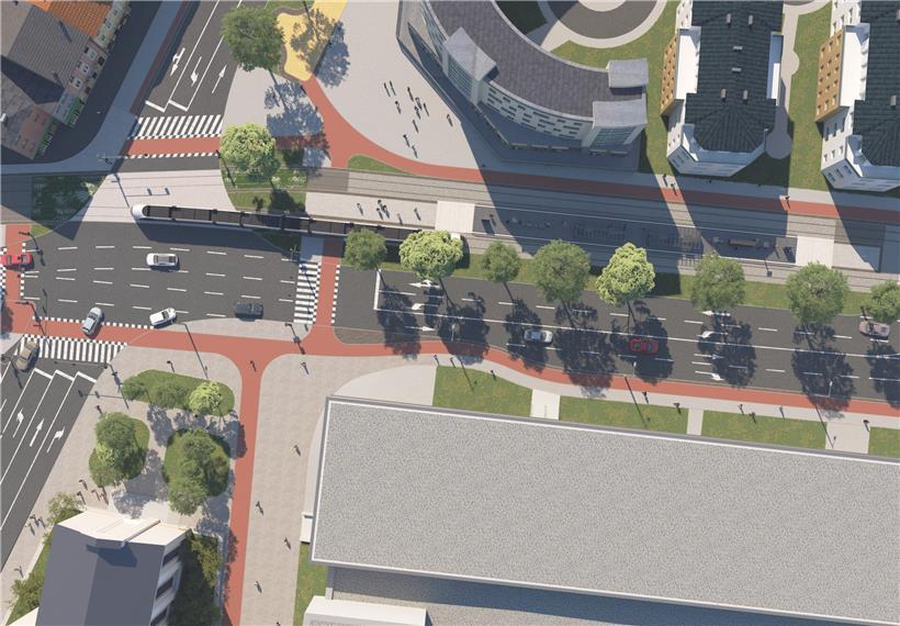 Kreuzung Luxemburger Straße und Boulevard Grande-Duchesse Charlotte