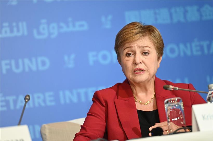 Kristalina Georgiewa, Geschäftsführerin des Internationalen Währungsfonds, bei einer offiziellen Rede