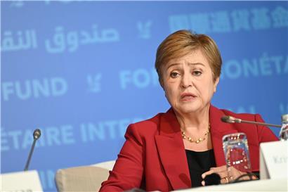 Kristalina Georgiewa, Geschäftsführerin des Internationalen Währungsfonds, bei einer offiziellen Rede