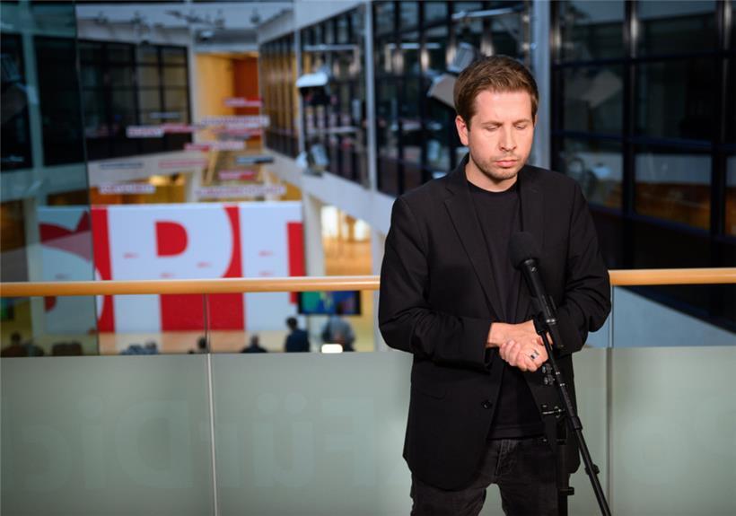 Kühnert Anfang September im Willy-Brandt-Haus in Berlin
