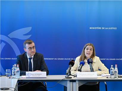 LBR-Direktor Yves Gonner, Justizministerin Elisabeth Margue und Daniel Ruppert, Verantwortlicher für das LBR im Justizministerium