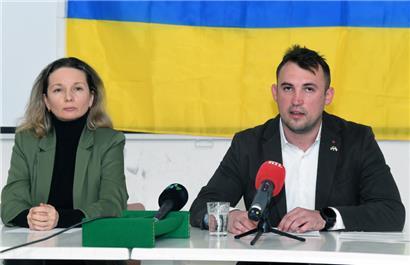LUkraine-Vorstandsmitglied Inna Yaremenko und Präsident Nicolas Zharov richten einen flammenden Appell an die Luxemburger Regierung und die EU
