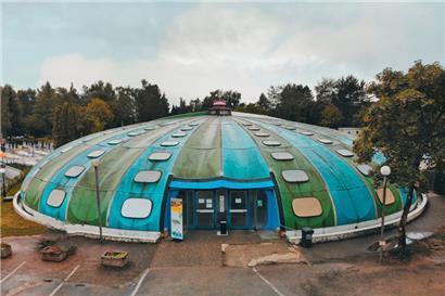 La piscine Tournesol de Larochette (Birkelt) est classée monument national depuis un an et est en cours de réfection pendant l’hiver

