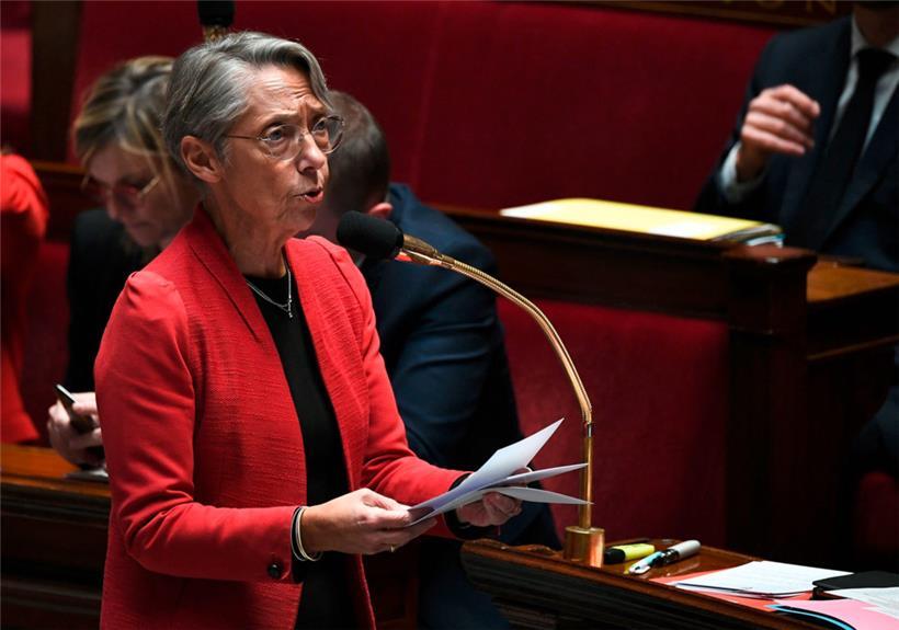 La première ministre Elisabeth Borne hier devant l’Assemblée nationale
