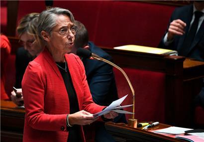 La première ministre Elisabeth Borne hier devant l’Assemblée nationale
