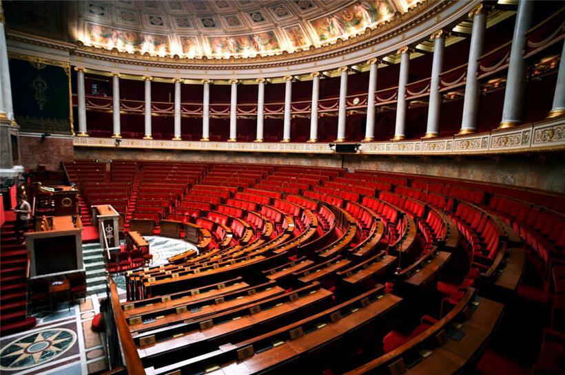 La salle de l’Assemblée nationale au Palais-Bourbon
