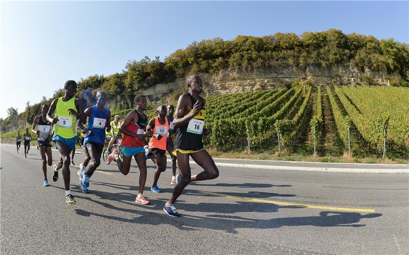 Läufer bei der „Route du vin“ im Jahr 2018
