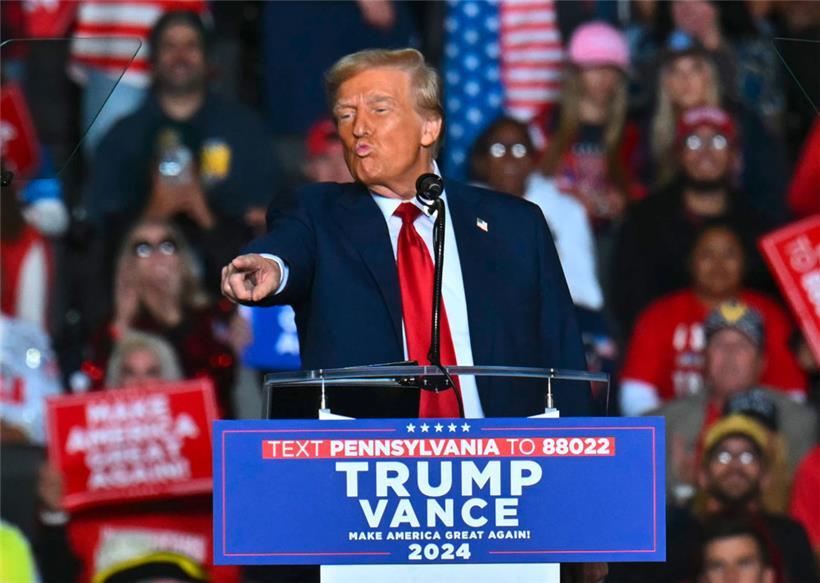 L’ancien président américain et candidat républicain à la présidence Donald Trump s’exprime lors d’un rassemblement de campagne en Pennsylvanie
