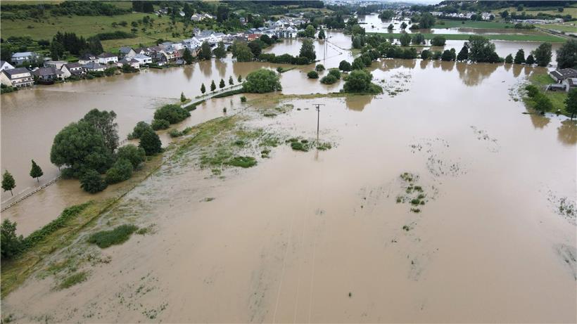 Land unter in Lintgen – und doch haben die Überschwemmungen kaum Auswirkungen auf den Grundwasserspiegel
