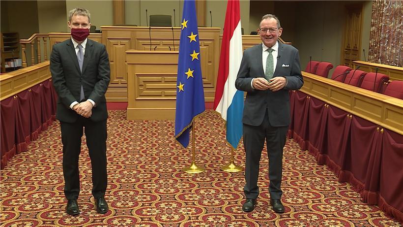 Laurent Scheeck (l.) und Fernand Etgen blicken auf das vergangene Jahr und auf kommende Herausforderungen
