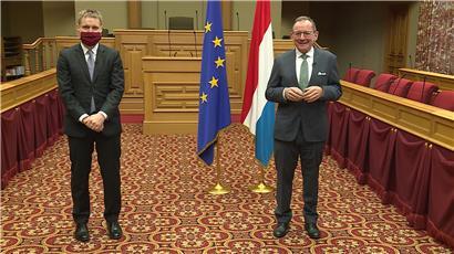 Laurent Scheeck (l.) und Fernand Etgen blicken auf das vergangene Jahr und auf kommende Herausforderungen
