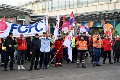 Laut FGFC nahmen etwa 150 Menschen an der Protestaktion teil
