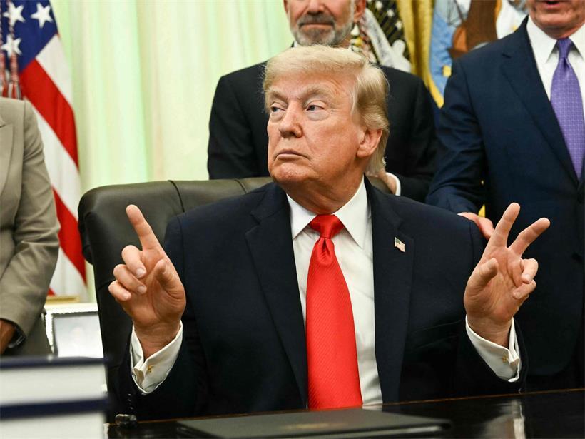 US-Präsident Donald Trump spricht über mögliche Abkommensunterzeichnung am Wochenende im politischen Kontext