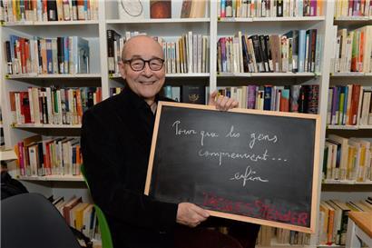 L’auteur Jacques Steiwer en 2018, lors d’une conférence à la bibliothèque du Citim
