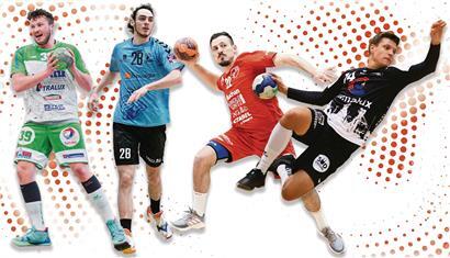 Lé Biel (HC Berchem), Jacques Tironzelli (HB Käerjeng), Aldin Zekan (Red Boys) und Christian Bock (HB Esch) haben ein gemeinsames Ziel: der Pokalsieg

