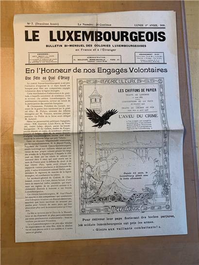 „Le Luxembourgeois“, périodique publié par Paul Schroell et Alphonse Steinès à Paris à partir de 1917
