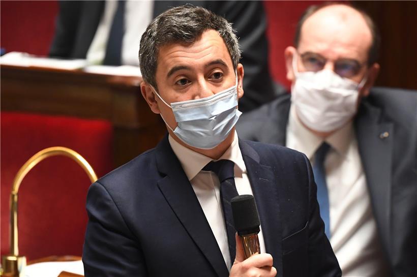 Le ministre français de l’Intérieur, Gérald Darmanin devant l’Assemblée nationale le 26 janvier
