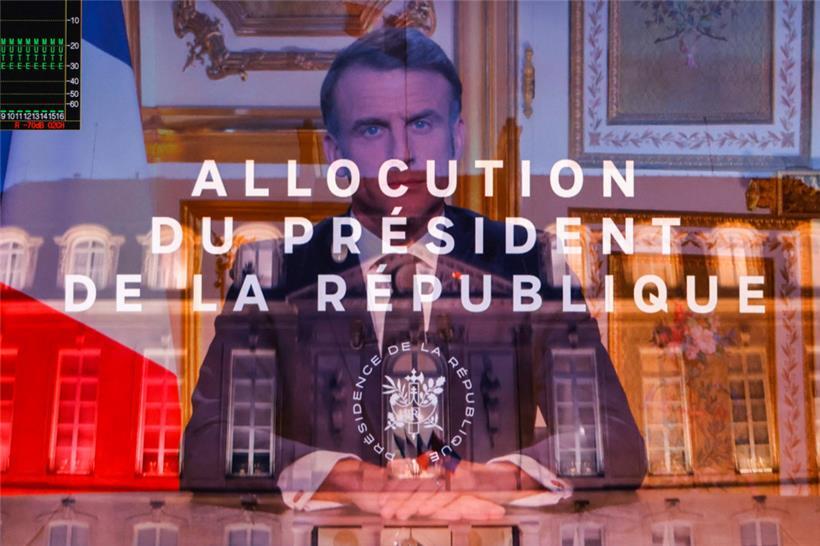 Le président Emmanuel Macron s’est prononçé jeudi soir à la télévision au sujet du vote de la censure du gouvernement le jour précédent
