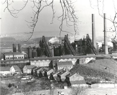 Le site industriel de Terre Rouge, année 1949 (vue du „Kaatzebierg“)
