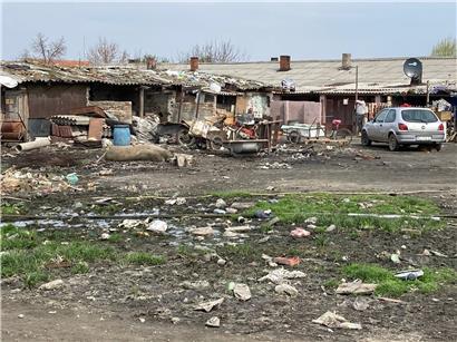 Leben im Dauerprovisorium: Von Menschen bewohnte Viehställe in der Roma-Siedlung „Banglades“ bei Novi Sad in Serbien
